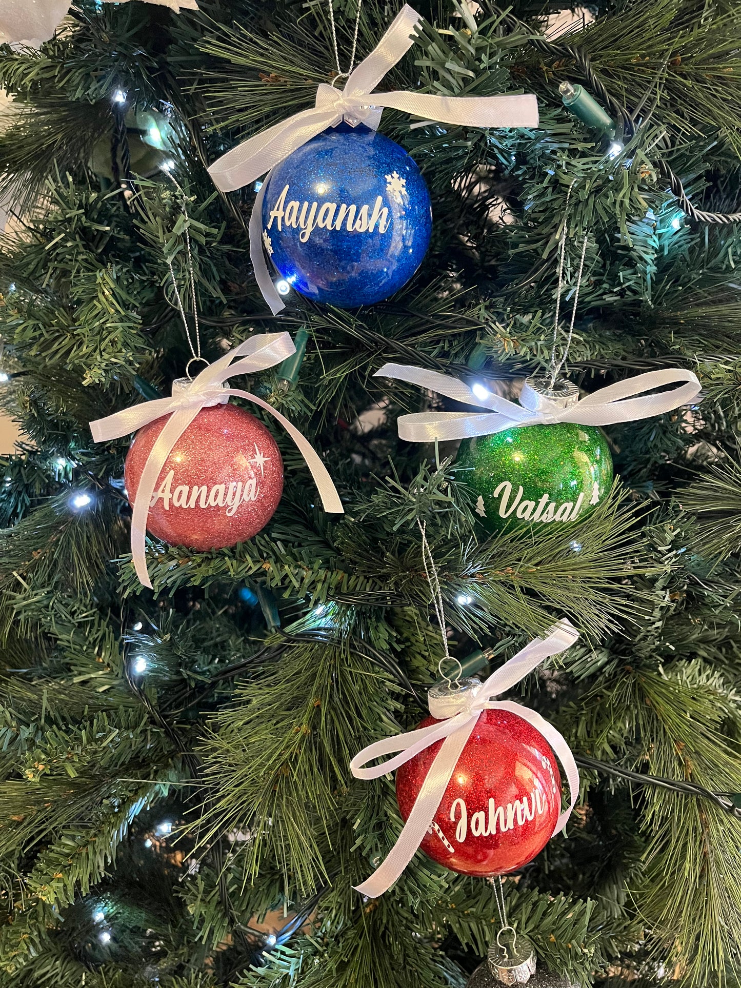 Personalised Glitter Baubles