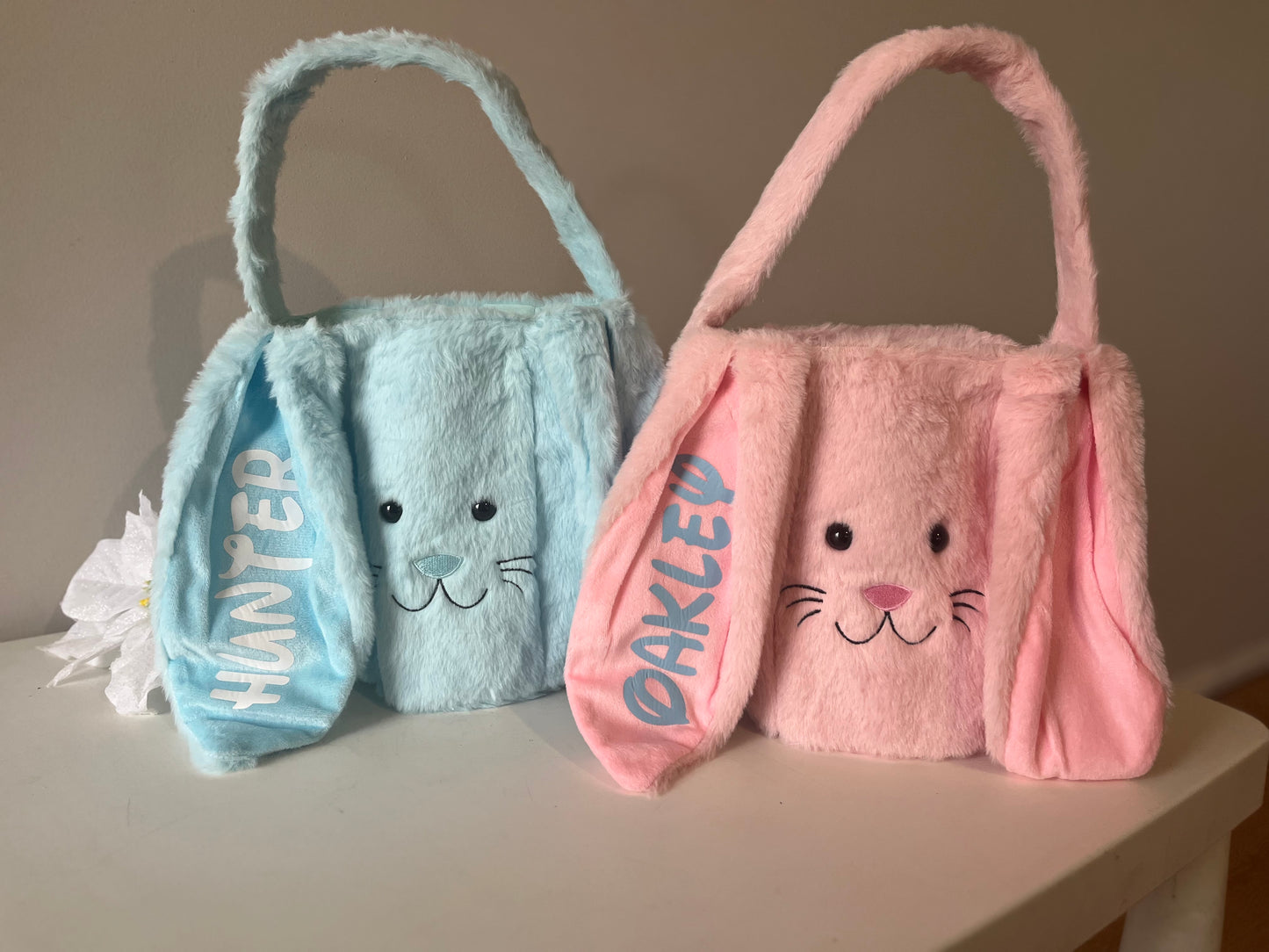 Personalised Fluffy Bunny Baskets