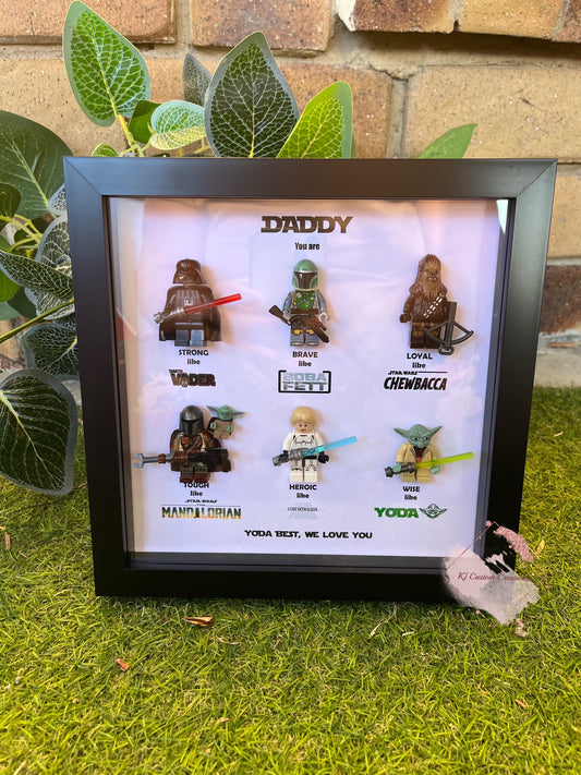 Star Wars Figurine Frame - Father’s Day, Birthdays, Special Occasions (6 Character Frame)