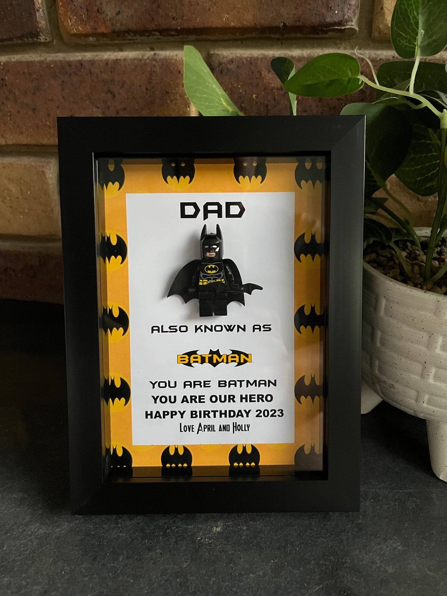 Superhero Figurine Frame with border - Father’s Day, Birthday or Special Occasions