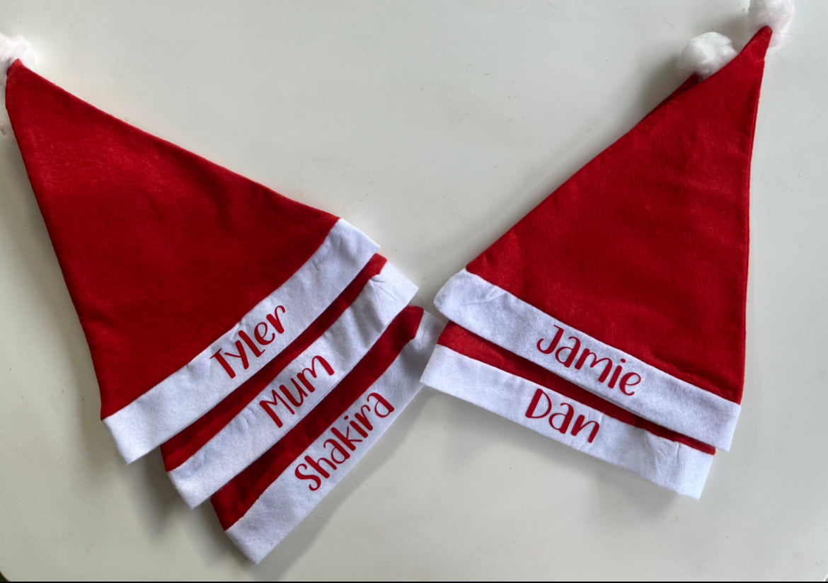 Personalised Santa Hats (Felt Hats)