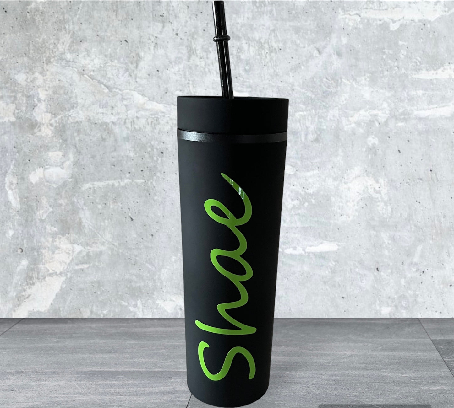 Personalised Skinny Drink Tumblers with Straw