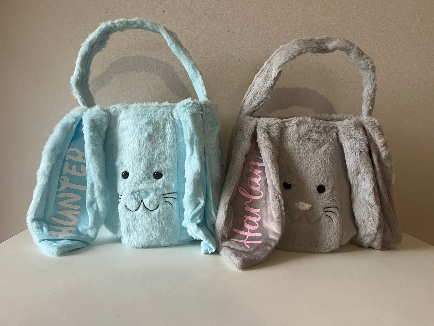 Personalised Fluffy Bunny Baskets