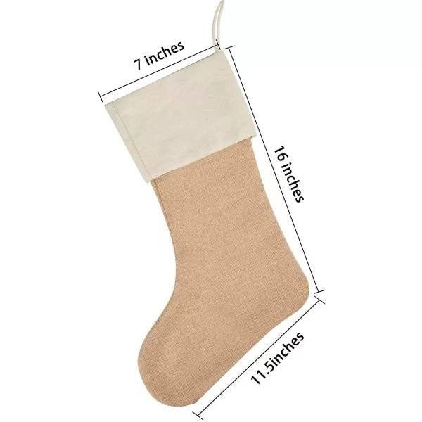 Personalised Christmas Burlap Stockings - Christmas and Family Stockings