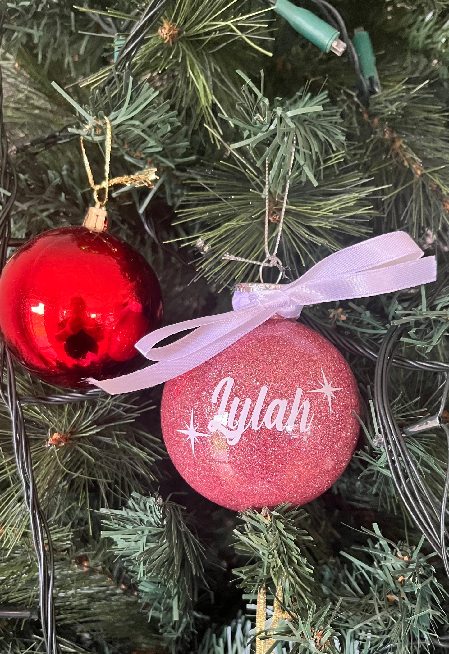 Personalised Glitter Baubles