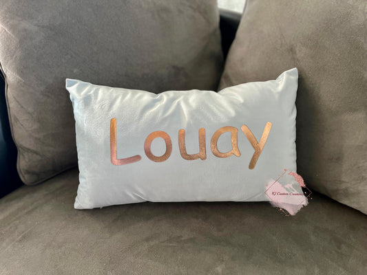 Luxury Velvet Baby Name Cushion - Nursery Pillow and Room - Baby Shower or child’s  room Gift