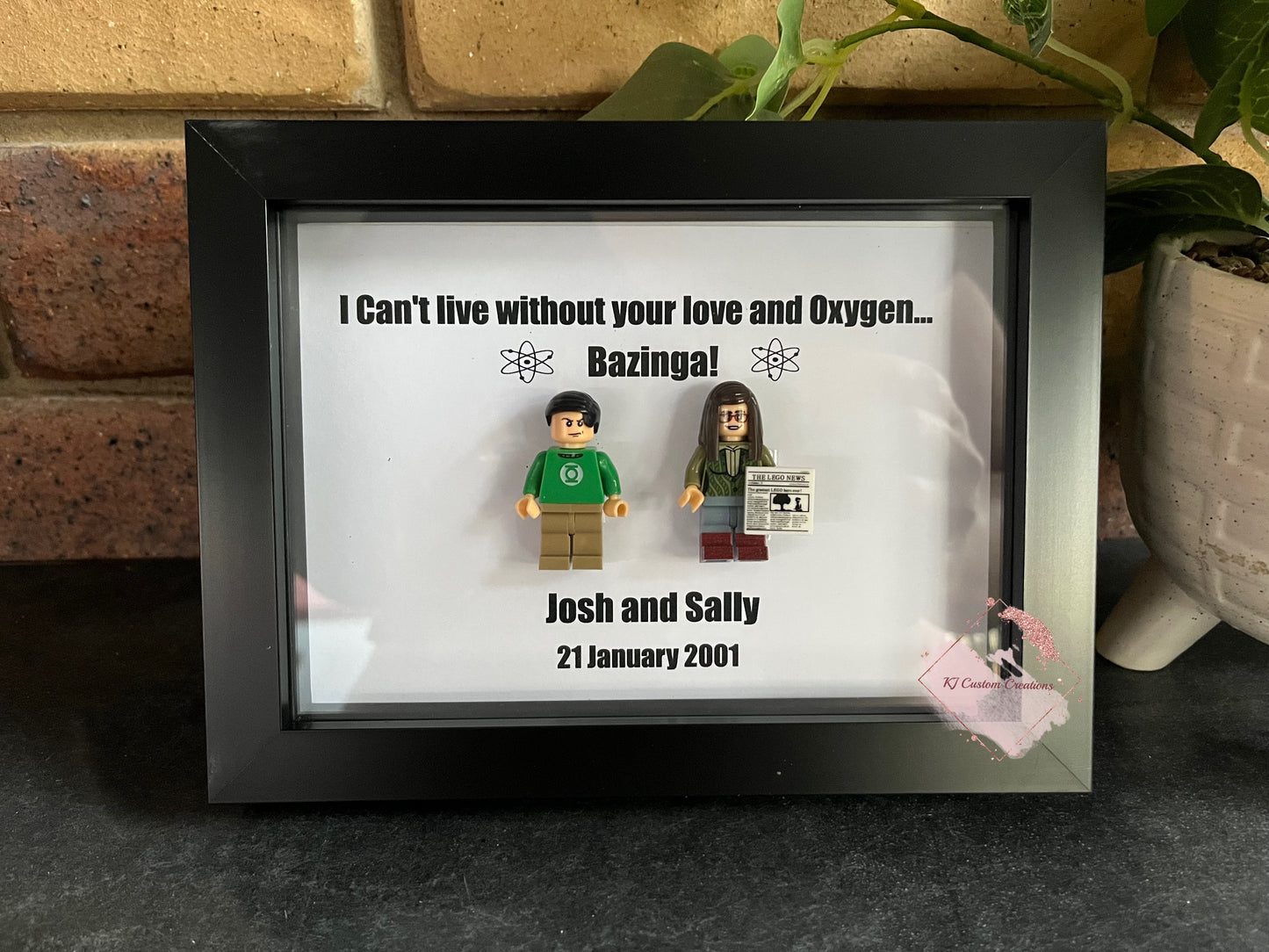 Big Bang Theory Valentines Couple Frame - Wedding, Anniversary, Birthday and Christmas Gift