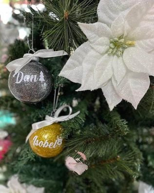 Personalised Glitter Baubles