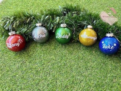 Personalised Glitter Baubles