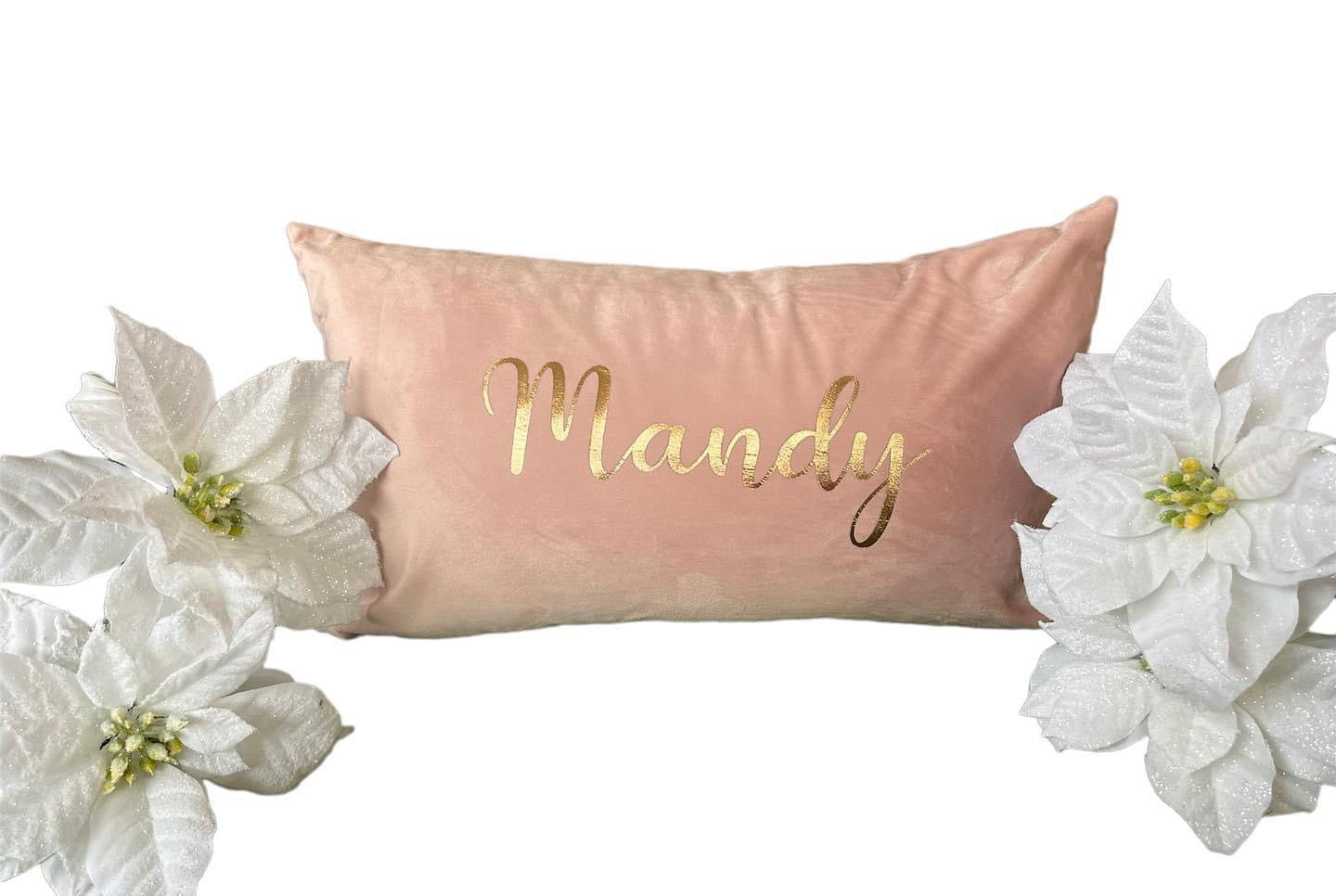 Luxury Velvet Baby Name Cushion - Nursery Pillow and Room - Baby Shower or child’s  room Gift