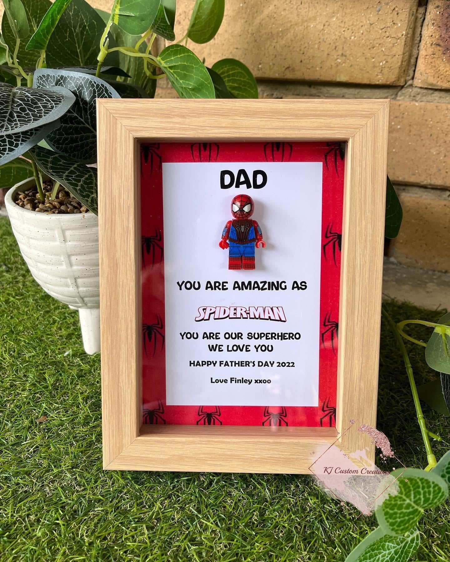 Superhero Figurine Frame with border - Father’s Day, Birthday or Special Occasions