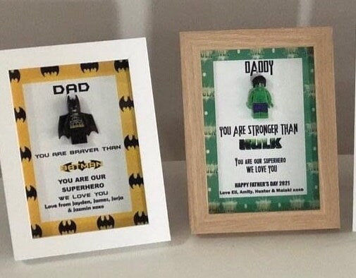 Superhero Figurine Frame with border - Father’s Day, Birthday or Special Occasions