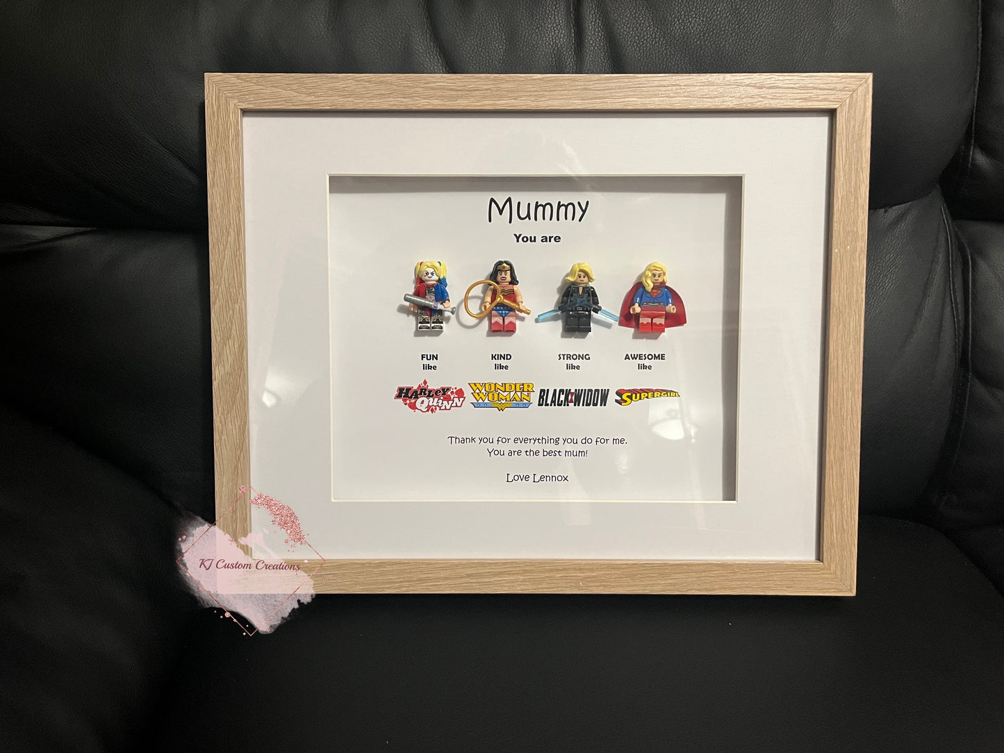 Female Superhero Mini Figurine Frame - Mother’s Day, Birthdays, Anniversaries and Special Occasions