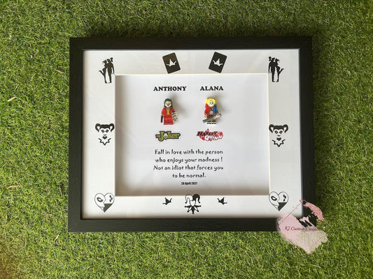 Joker and Harley Quinn Figurine Frame - Valentines, Wedding, Couples Gift and Special Occasions