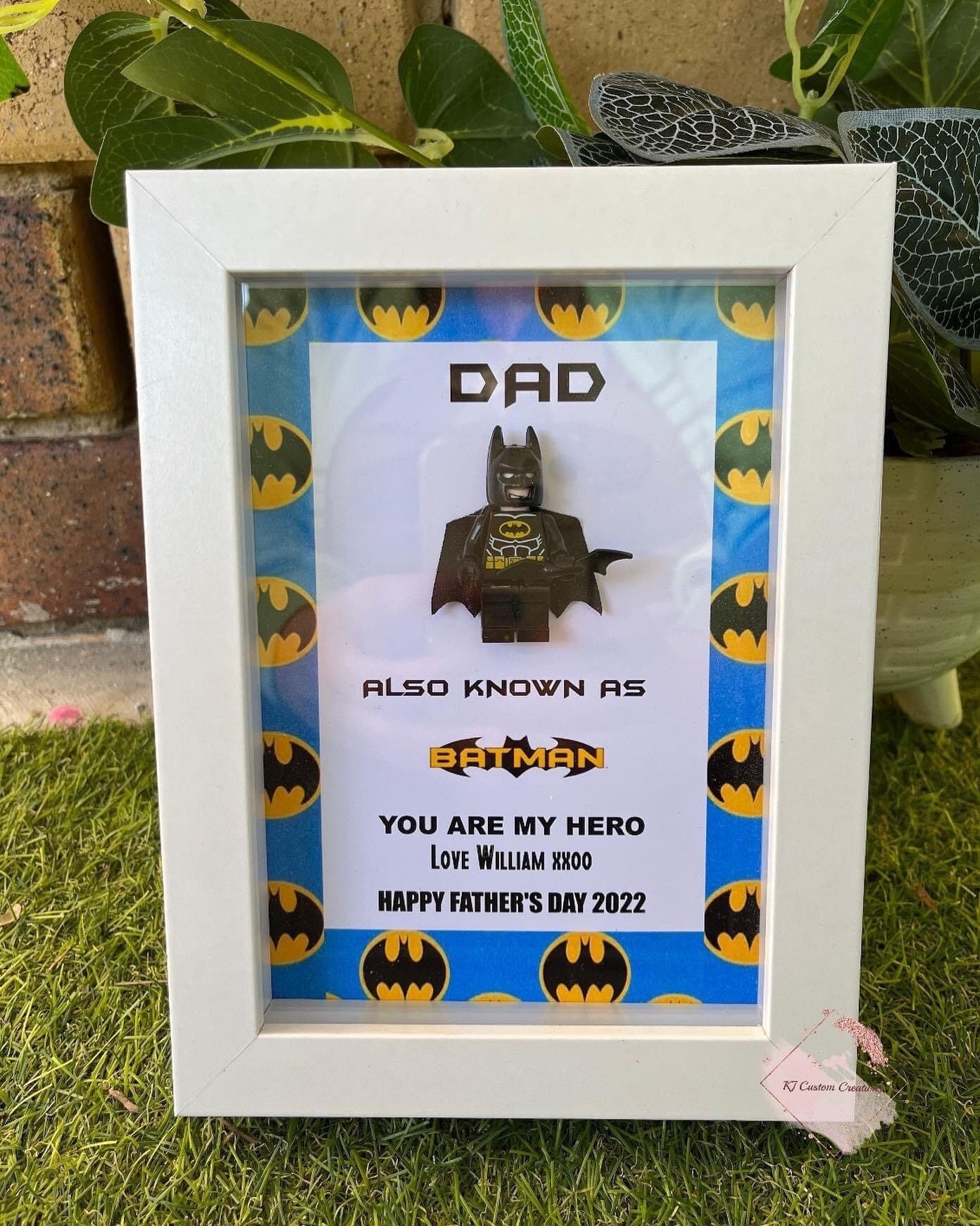 Superhero Figurine Frame with border - Father’s Day, Birthday or Special Occasions