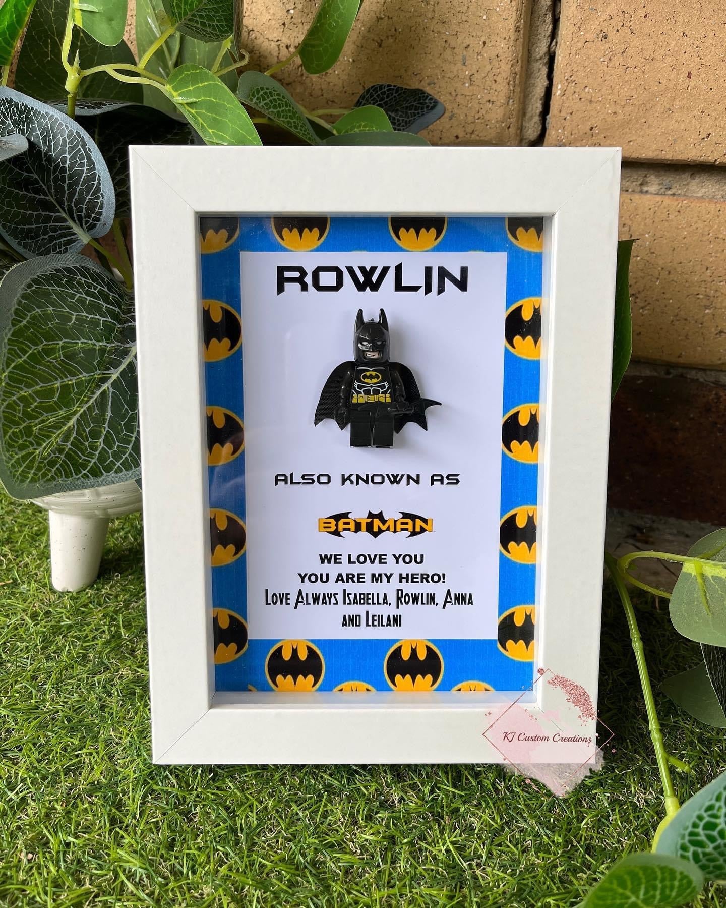 Superhero Figurine Frame with border - Father’s Day, Birthday or Special Occasions