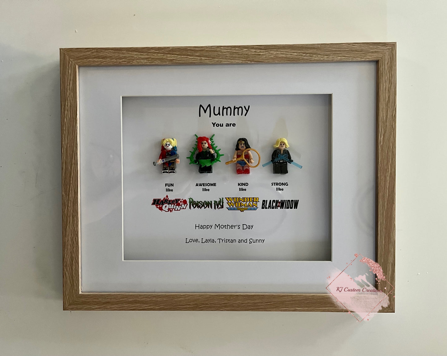 Female Superhero Mini Figurine Frame - Mother’s Day, Birthdays, Anniversaries and Special Occasions