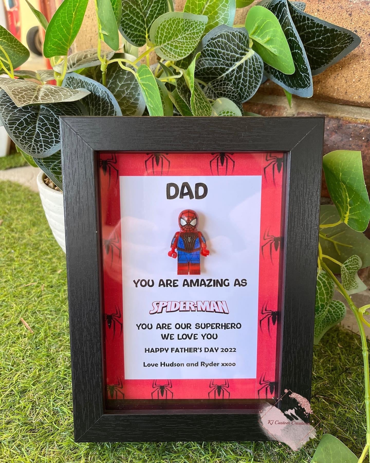 Superhero Figurine Frame with border - Father’s Day, Birthday or Special Occasions