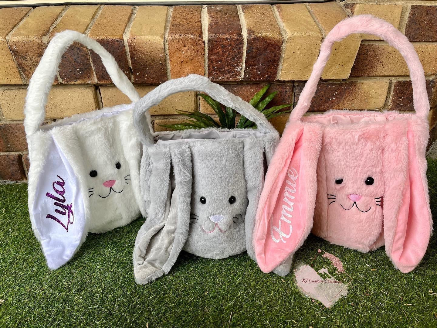 Personalised Fluffy Bunny Baskets