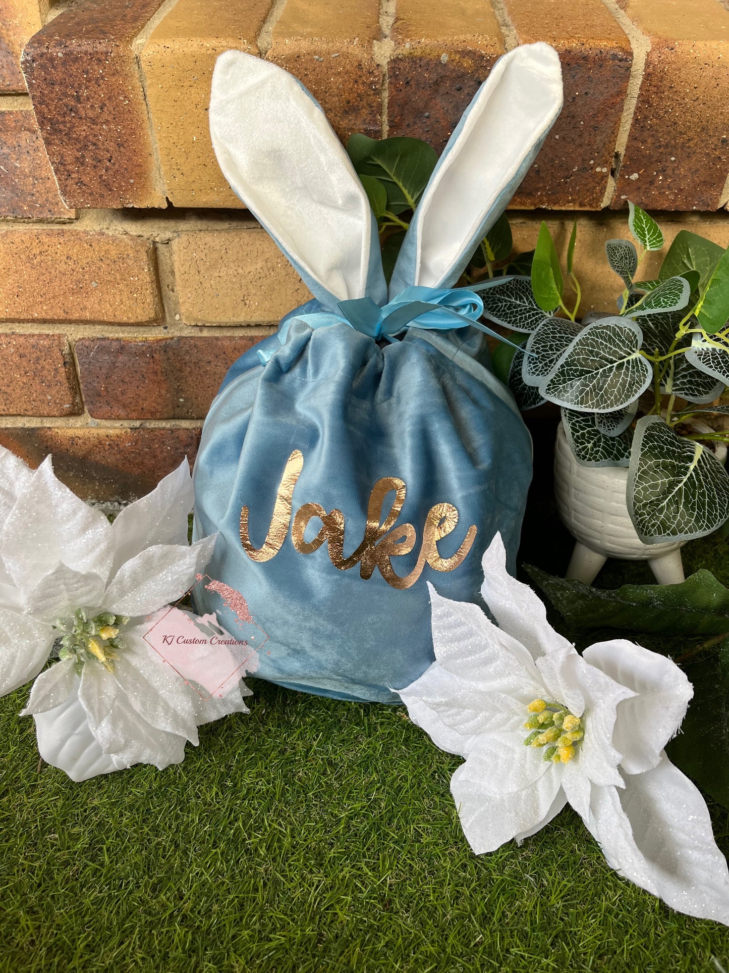 Extra Large Luxury Velvet Easter Baskets Bags