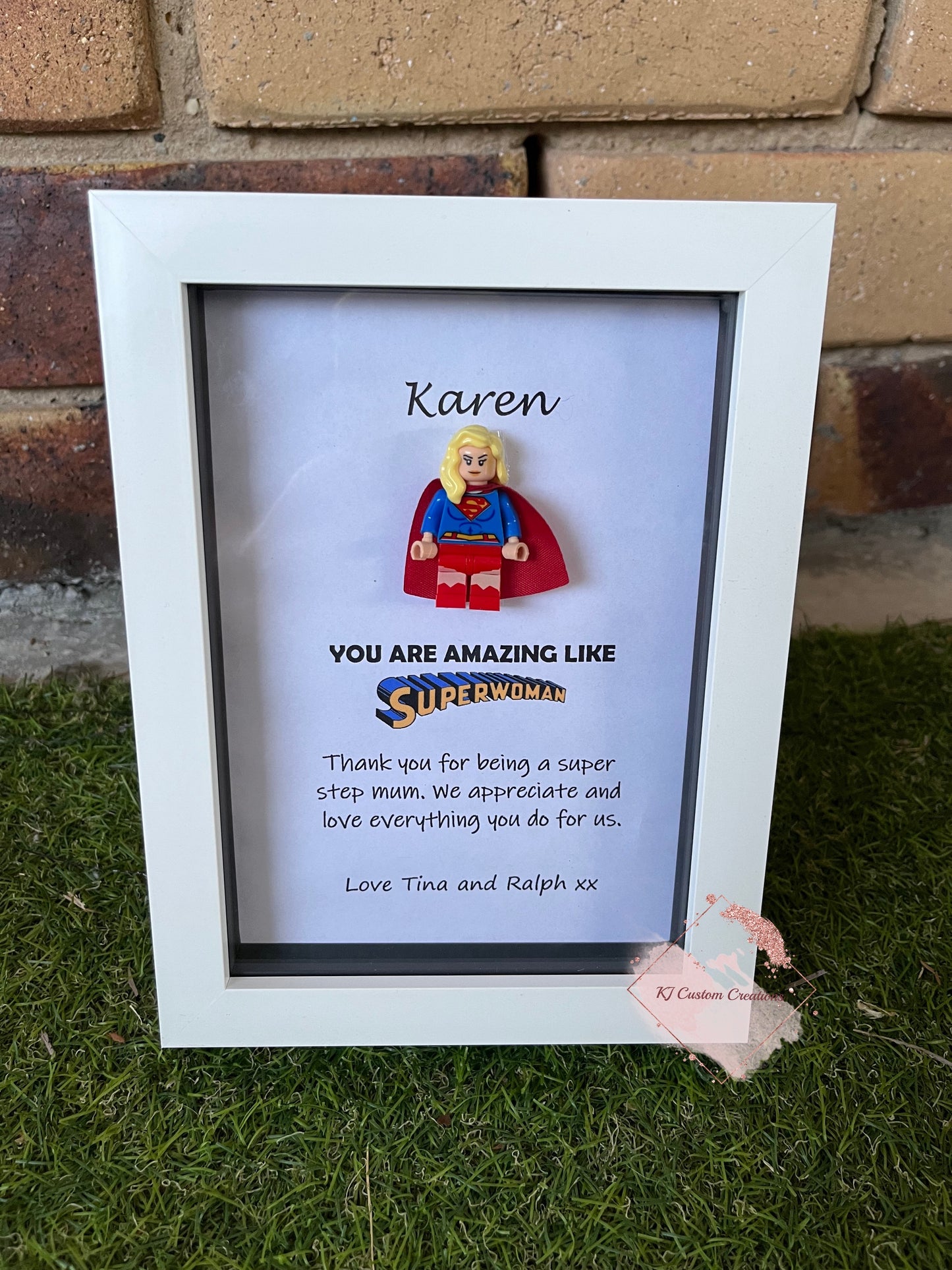 Superhero Figurine Single Female Frame - Birthday’s, Mother’s Day, Christmas and Special Occasions