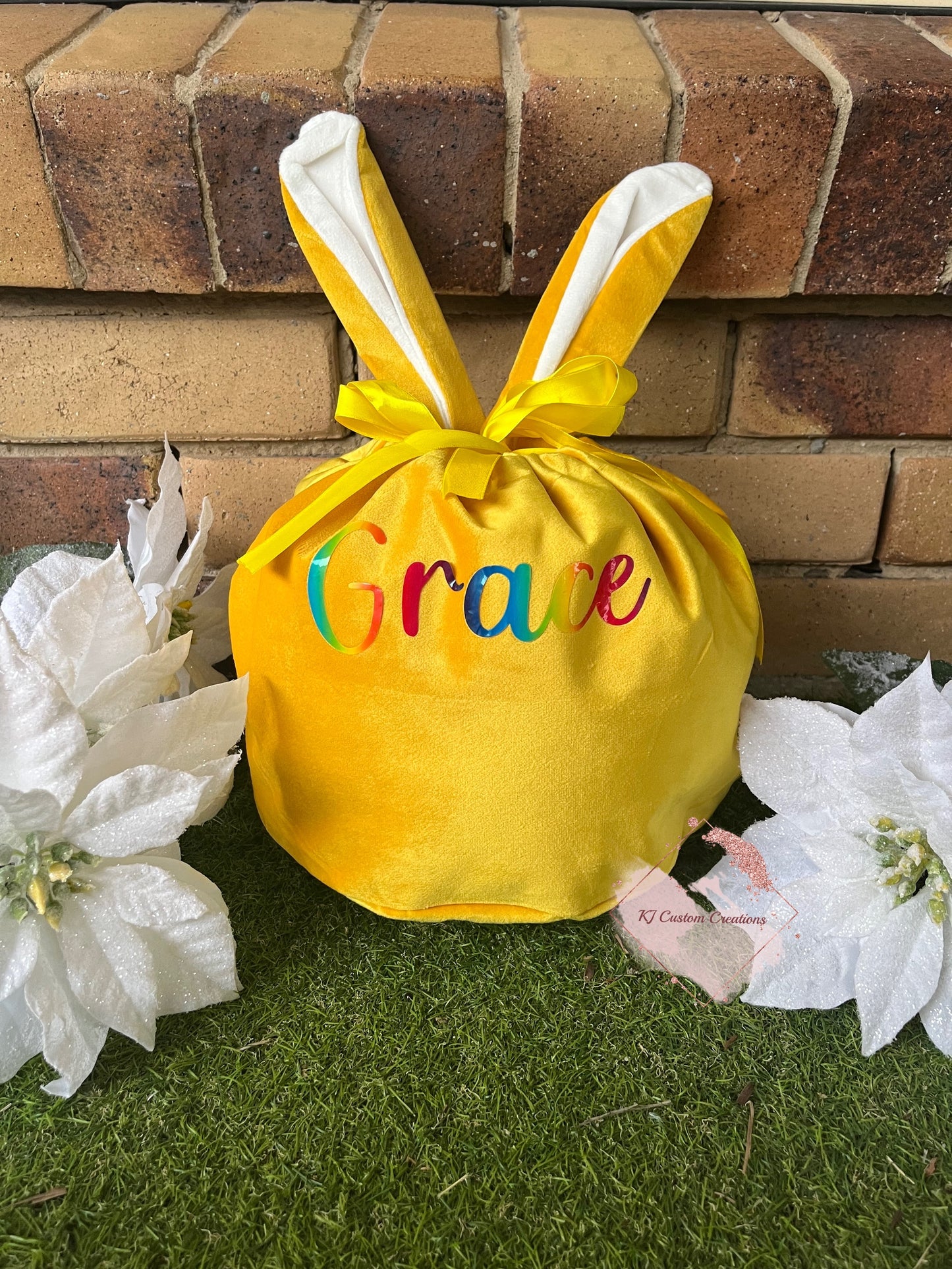 Extra Large Luxury Velvet Easter Baskets Bags