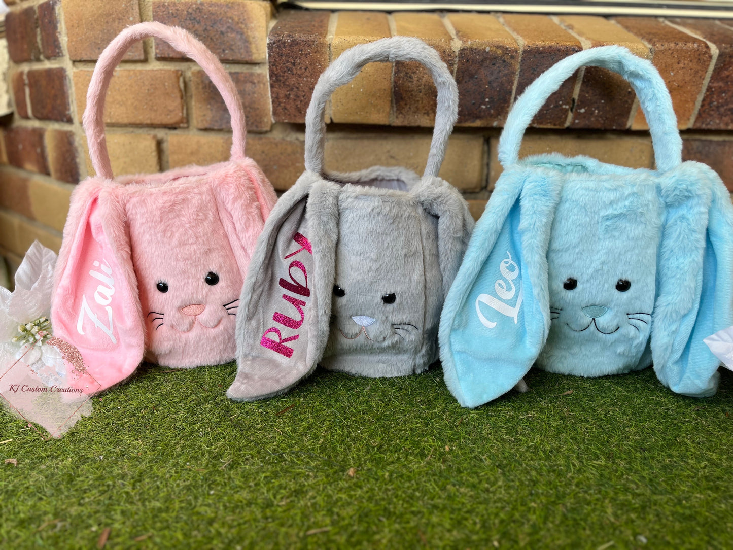 Personalised Fluffy Bunny Baskets