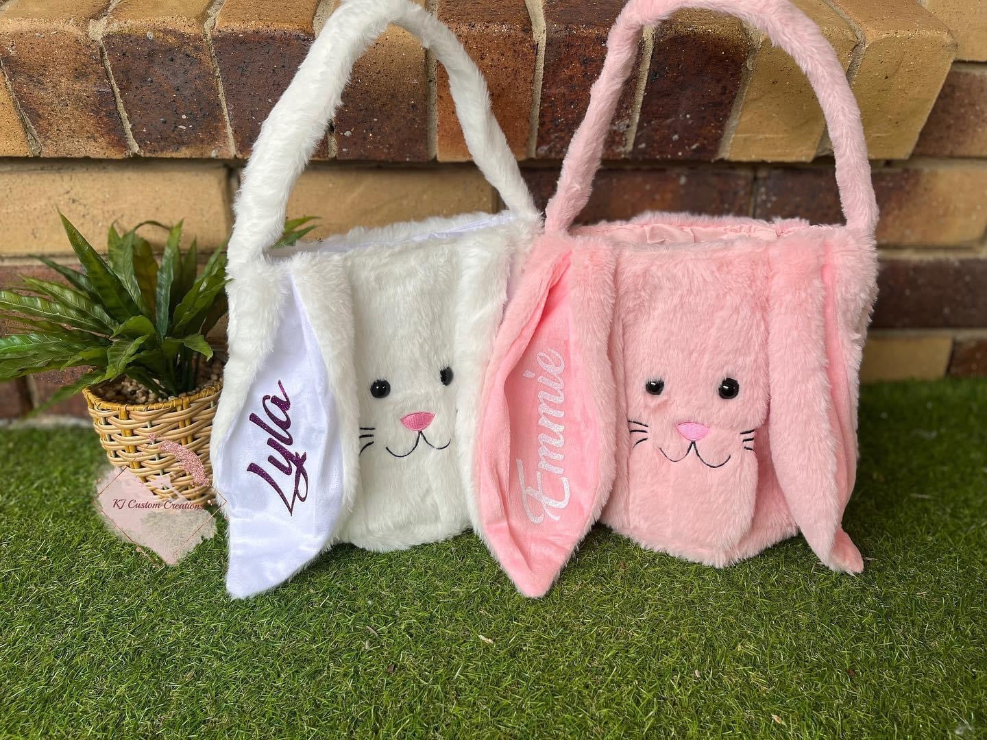 Personalised Fluffy Bunny Baskets