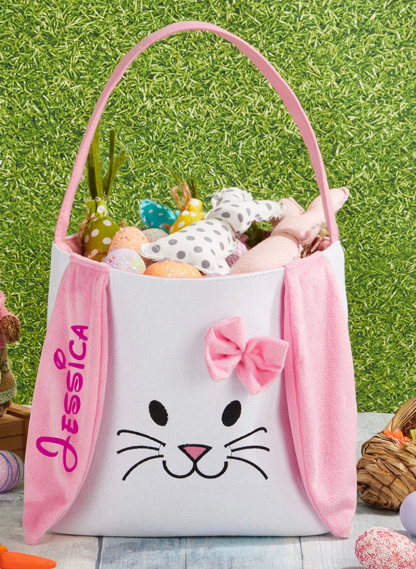 Personalised Large Canvas Bunny Baskets