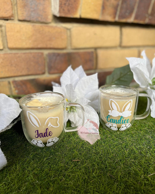 Personalised Double Walled Easter Bunny Mugs