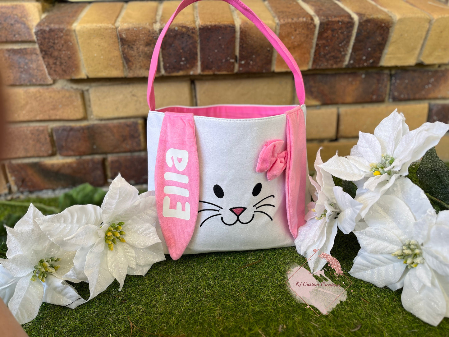 Personalised Large Canvas Bunny Baskets