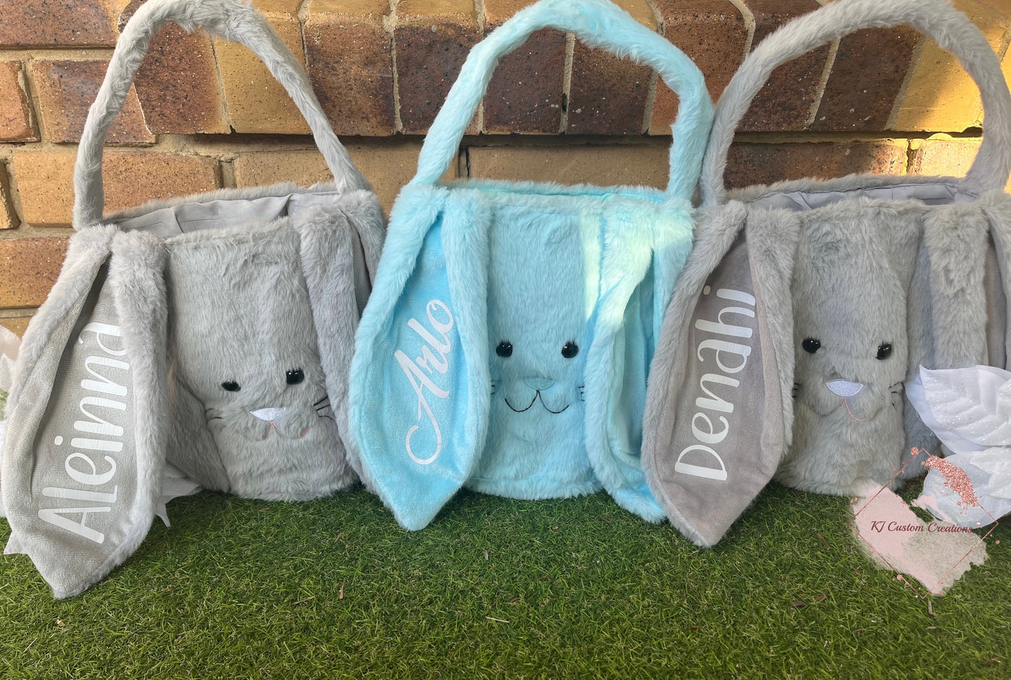 Personalised Fluffy Bunny Baskets