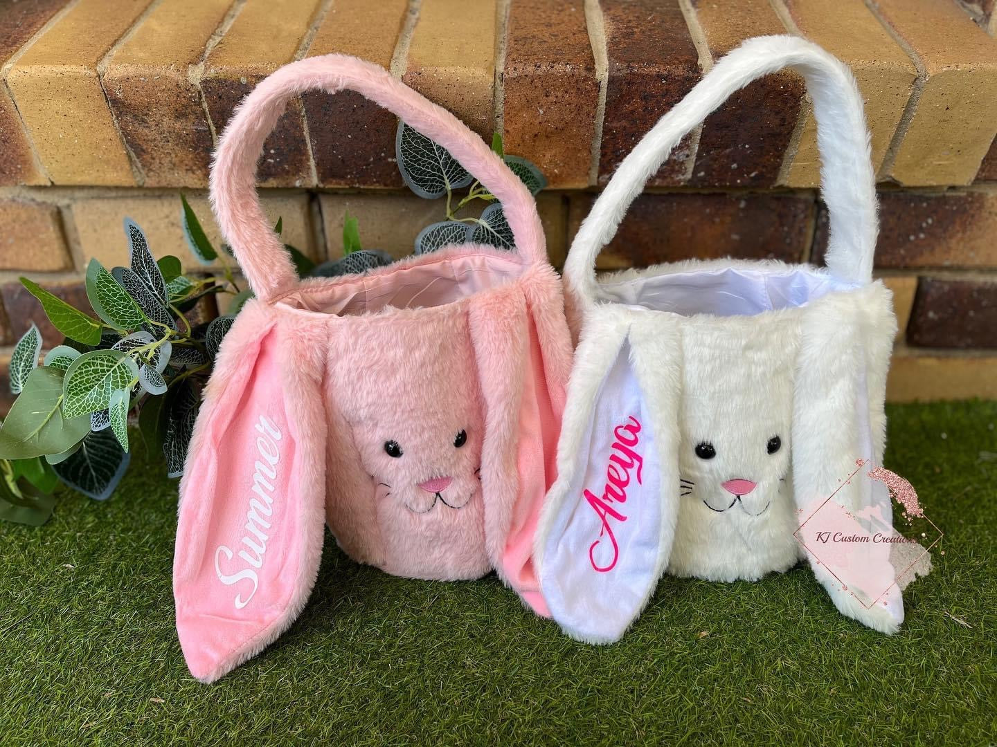 Personalised Fluffy Bunny Baskets