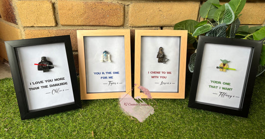 Star Wars Figurine Frame - Valentines Day, Anniversary, Couples and Special Occasion Frame