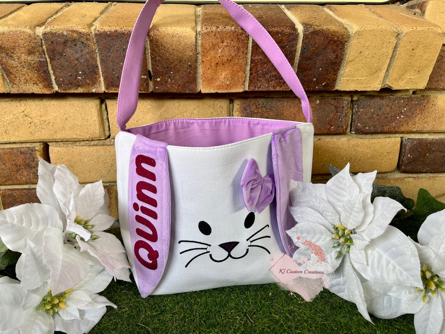 Personalised Large Canvas Bunny Baskets