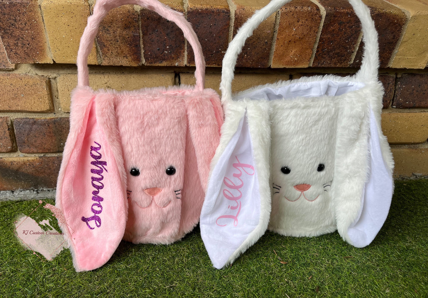 Personalised Fluffy Bunny Baskets