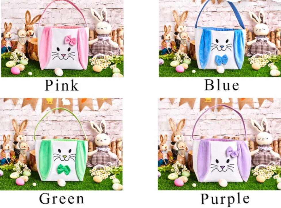 Personalised Large Canvas Bunny Baskets