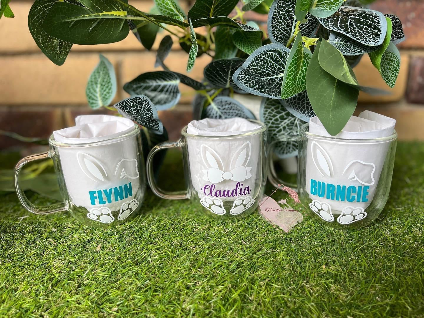 Personalised Double Walled Easter Bunny Mugs