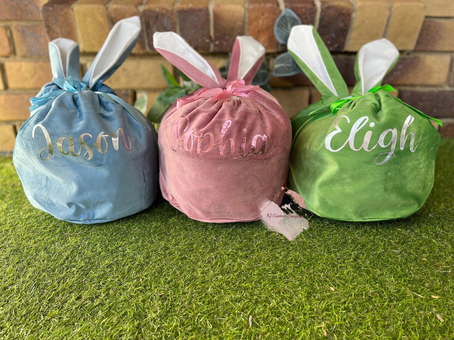 Extra Large Luxury Velvet Easter Baskets Bags